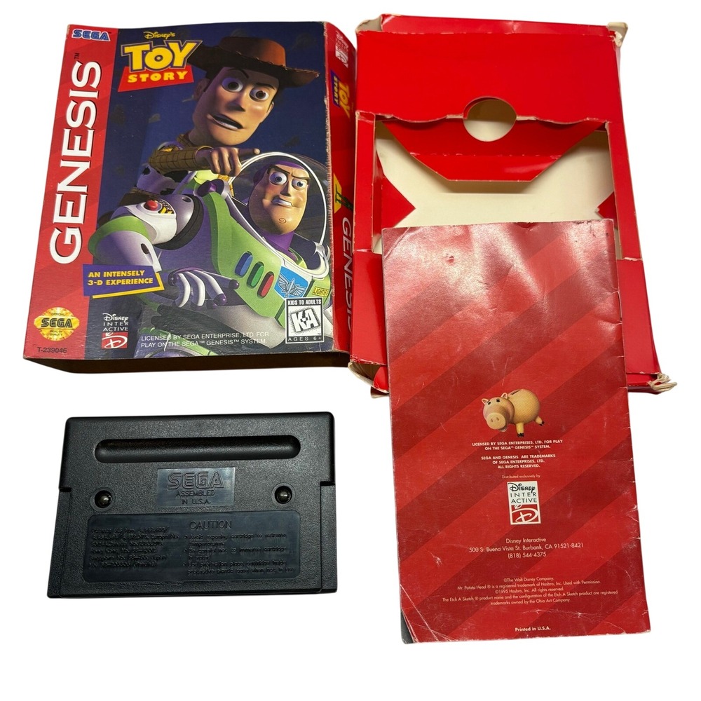 CIB Video Game Disney Toy Story Sega Genesis‎ Disney InterActive